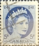 Stamps Canada -  Intercambio 0,20 usd 5 cents. 1954