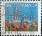 Stamps Canada -  Intercambio 0,20 usd 36 cents. 1987