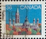 Stamps Canada -  Intercambio 0,20 usd 36 cents. 1987