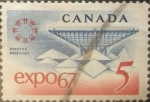 Sellos de America - Canad� -  Intercambio 0,20 usd 5 cents. 1967