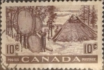 Stamps : America : Canada :  Intercambio 0,20 usd 10 cents. 1950