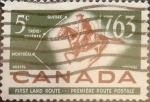 Sellos de America - Canad� -  Intercambio 0,20 usd 5 cents. 1963