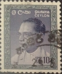 Sellos de Asia - Sri Lanka -  Intercambio 0,40 usd 10 cents. 1964