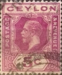 Stamps Sri Lanka -  Intercambio 0,70 usd 5 cents. 1912
