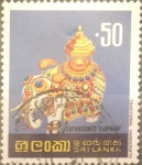 Stamps Sri Lanka -  Intercambio 0,45 usd 50 cents. 1977