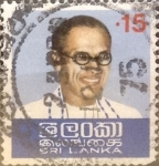 Sellos de Asia - Sri Lanka -  Intercambio 0,40 usd 15 cents. 1974