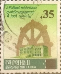 Stamps Sri Lanka -  Intercambio 0,40 usd 35 sobre 25 cents. 1980