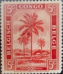 Stamps : Africa : Democratic_Republic_of_the_Congo :  Intercambio 0,20 usd 5 cents. 1942
