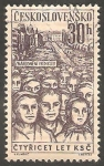 Stamps Czechoslovakia -  1150 - Manifestación de trabajadores en la plaza Venceslav