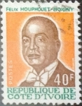 Stamps : Africa : Ivory_Coast :  Intercambio 0,20 usd 40 francos 1974