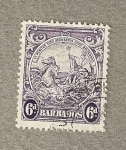 Stamps : America : Barbados :  Carroza real