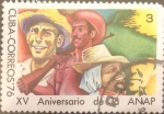 Stamps : America : Cuba :  Intercambio crxf 0,20 usd 3 cents. 1976