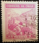 Stamps : America : Chile :  Térmas,Baños Minerales