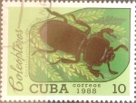 Stamps Cuba -  Intercambio m1b 0,20 usd 10 cents. 1988