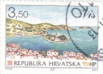 Stamps Croatia -  panorámica de Vis