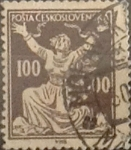 Stamps Czechoslovakia -  Intercambio 0,20 usd 100 h. 1920