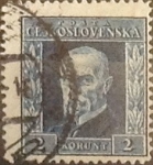 Stamps Czechoslovakia -  Intercambio 0,25 usd 2 k. 1925