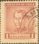 Stamps Chile -  Intercambio 0,20 usd 1 cents. 1960