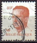 Stamps : Europe : Belgium :  BELGICA 1986 Scott 1098 Sello Rey Balduino 40F Usado Michel 2188
