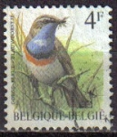 Stamps : Europe : Belgium :  BELGICA 1989 Michel 2373 SELLO ANIMALES PAJAROS AVES GORGE BLEU