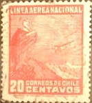 Stamps : America : Chile :  Intercambio 0,20 usd 20 cents. 1931