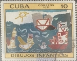 Stamps Cuba -  Intercambio cxrf3 0,20 usd 10 cents. 1971