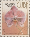 Stamps : America : Cuba :  Intercambio crxf 0,20 usd 5 cents. 1986