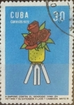 Stamps Cuba -  Intercambio 0,20 usd 30 cents. 1972