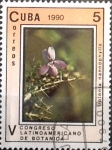 Stamps Cuba -  Intercambio nfxb 0,20 usd 5 cents. 1990