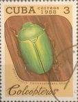 Stamps Cuba -  Intercambio crxf2 0,20 usd 3 cents. 1988