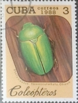 Stamps Cuba -  Intercambio 0,20 usd 3 cents. 1988