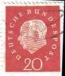 Stamps : Europe : Germany :  ALEMANIA 1959 Michel 304 SELLOS SERIE BASICA USADO