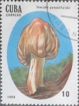 Stamps : America : Cuba :  Intercambio cxrf3 0,20 usd 10 cents. 1988