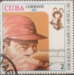 Sellos de America - Cuba -  Intercambio nfxb 0,20 usd 2 cents. 1980