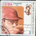 Stamps Cuba -  Intercambio 0,20 usd 2 cents. 1980
