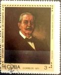Stamps : America : Cuba :  Intercambio cxrf3 0,20 usd 3 cents. 1971