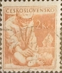 Stamps Czechoslovakia -  Intercambio 0,20 usd 2 k. 1954