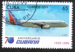 Stamps Cuba -  70 Aniversario de Cubana