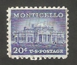 Stamps United States -  616 - Monticello, residencia de Thomas Jefferson