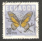 Sellos de America - Ecuador -   677 - Mariposa