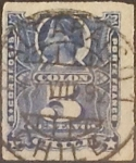 Stamps America - Chile -  Intercambio 0,50  usd  5 cents. 1883