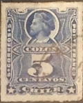 Stamps Chile -  Intercambio 0,50  usd  5 cents. 1883