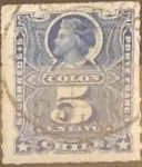 Sellos de America - Chile -  Intercambio 0,50  usd  5 cents. 1883