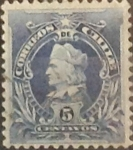 Sellos de America - Chile -  Intercambio 0,29  usd  5 cents. 1901