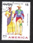 Sellos de America - Cuba -  Trajes Tipicos