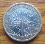 monedas del Mundo : Europa : Francia :  MONEDA EURO- UNION EUROPEA - REVERSO