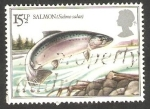 Stamps United Kingdom -  1067 - Salmón