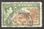 Sellos de America - Jamaica -  129 - George VI, recogida de limones