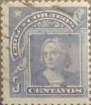 Stamps : America : Chile :  Intercambio 0,20  usd  5 cents. 1905