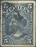 Stamps Chile -  Intercambio 0,20  usd  5 cents. 1900